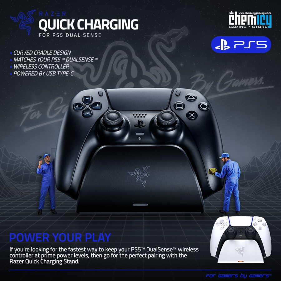 Razer Quick Charging Stand for PS5 DualSense Joystick / Controller