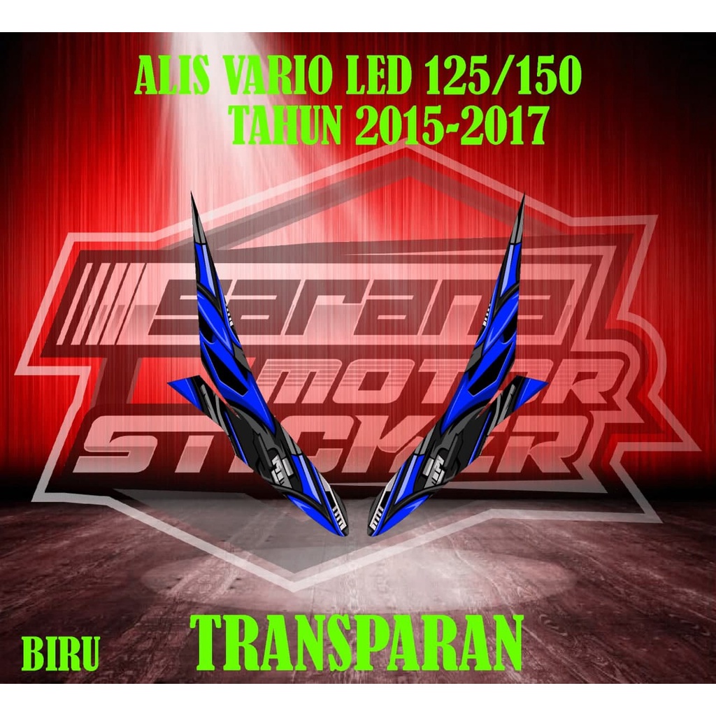 Stiker lampu alis vario led 125/150 tahun 2015-2017 transparan