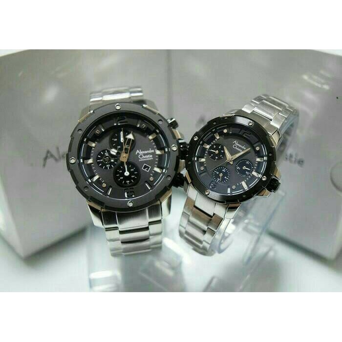 ALEXANDRE CHRISTIE AC 6410 COUPLE SILVER BLACK ORIGINAL