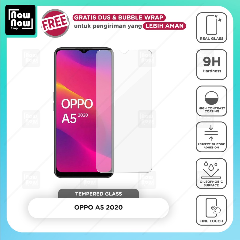 Tempered Glass Anti Gores Oppo A5 2020 Screen Guard Protector 9H Kaca Temperglass