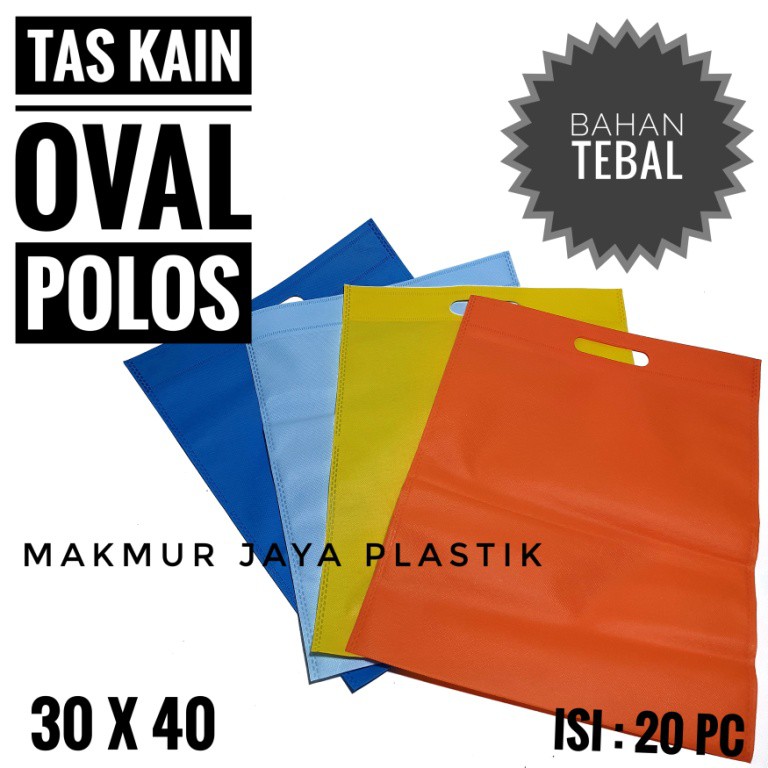 

[ TAS OVAL 30 X 40] TAS KAIN SPUNBOND OVAL ISI 20 PC