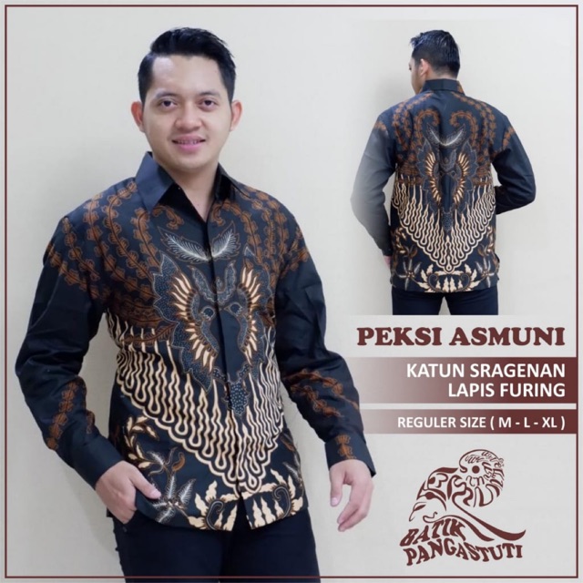 Batik Pria PEKSI ASMUNI Katun Halus Full Furing Termurah