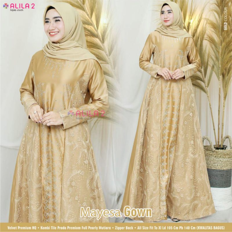 Terbaru.. MAYESA GOWN VELVET PREMIUM HQ