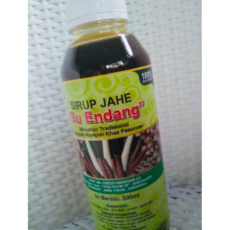 

Sirup Jahe “Bu Endang” Khas Pasuruan (100% gula asli)