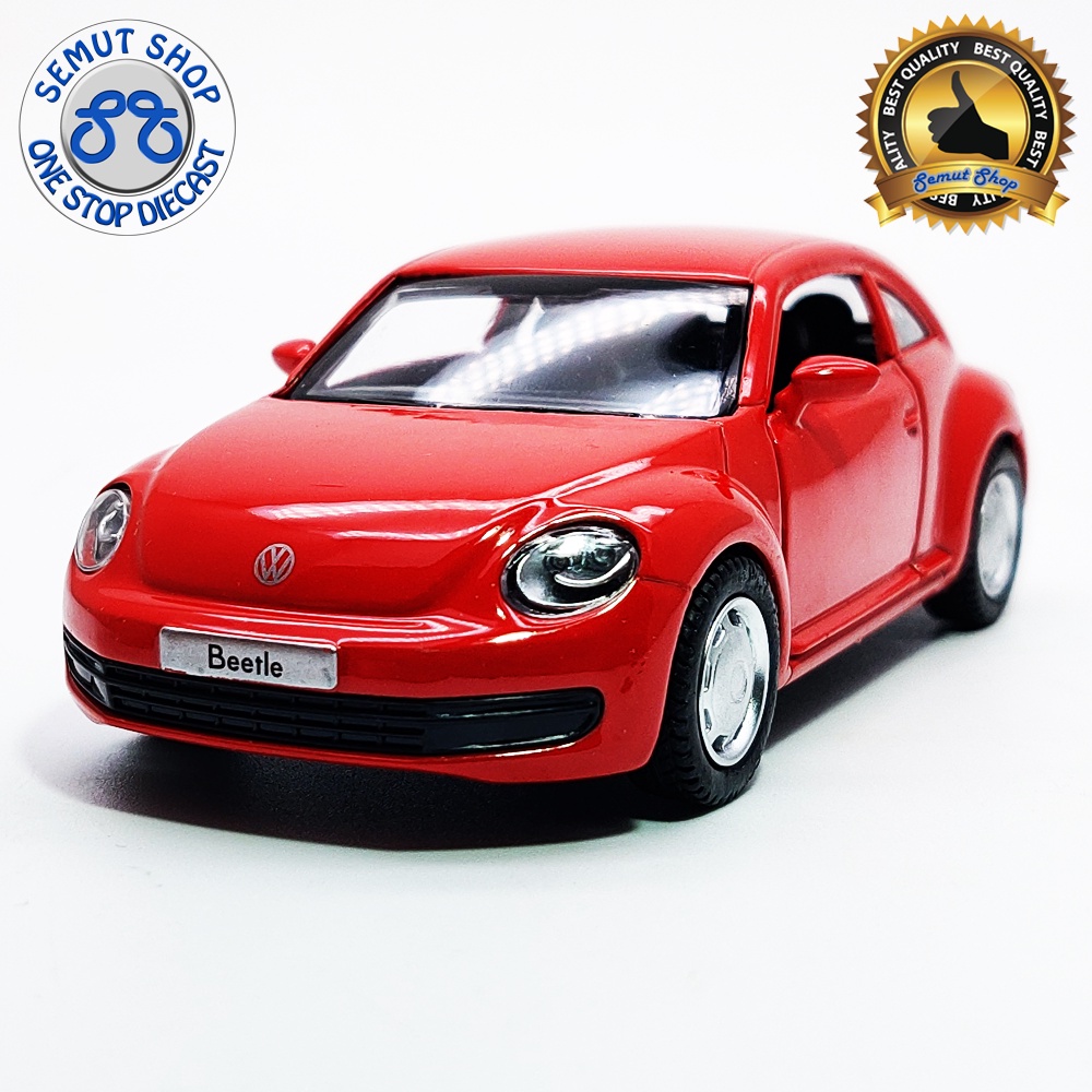 Apolo MSZ Volkswagen The Beetle 2012 Metalic Red Miniatur Diecast Mobil VW Kodok