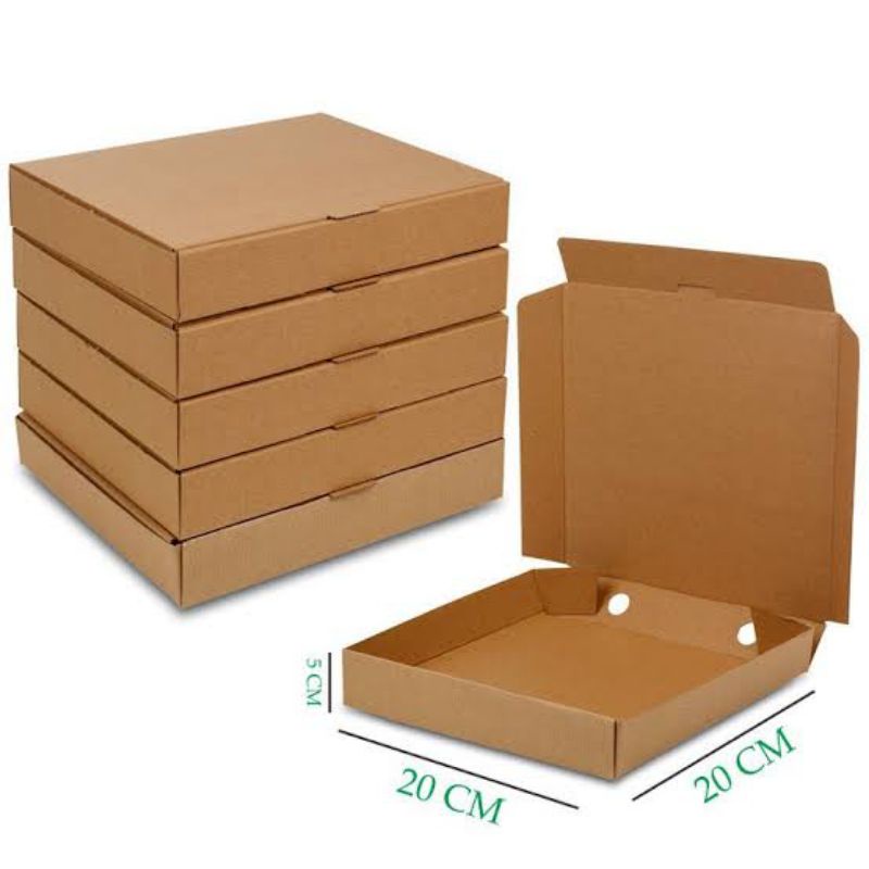 Kardus Box Pizza Dus Hampers 20x20x5 Dus Die Cut Packing Olshop Bahan Eflud A