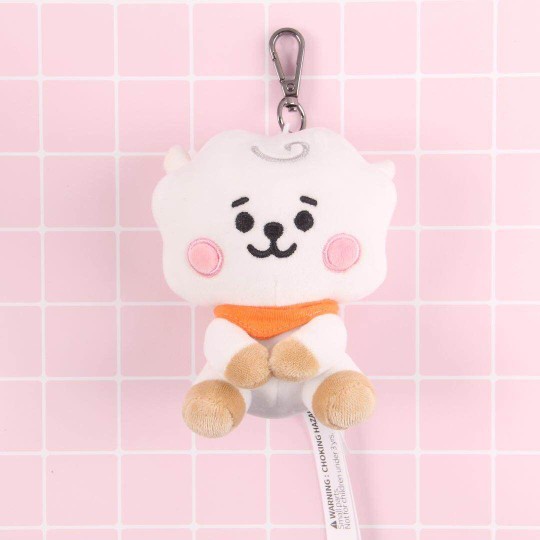 Ready Stock KPOP BTS BT21 Baby 12cm Seated Doll TATA COOKY CHIMMY KOYA SHOOKY MANG RJ Baby Plush Keychain-RJ