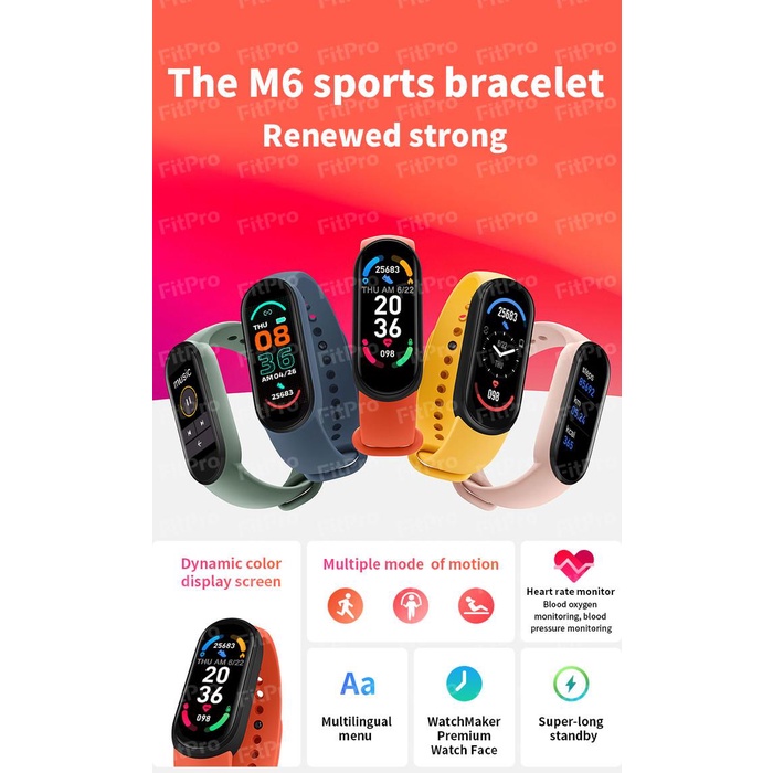 Smartwatch M6 Smart Bracelet M6 Smartband M6 Jam