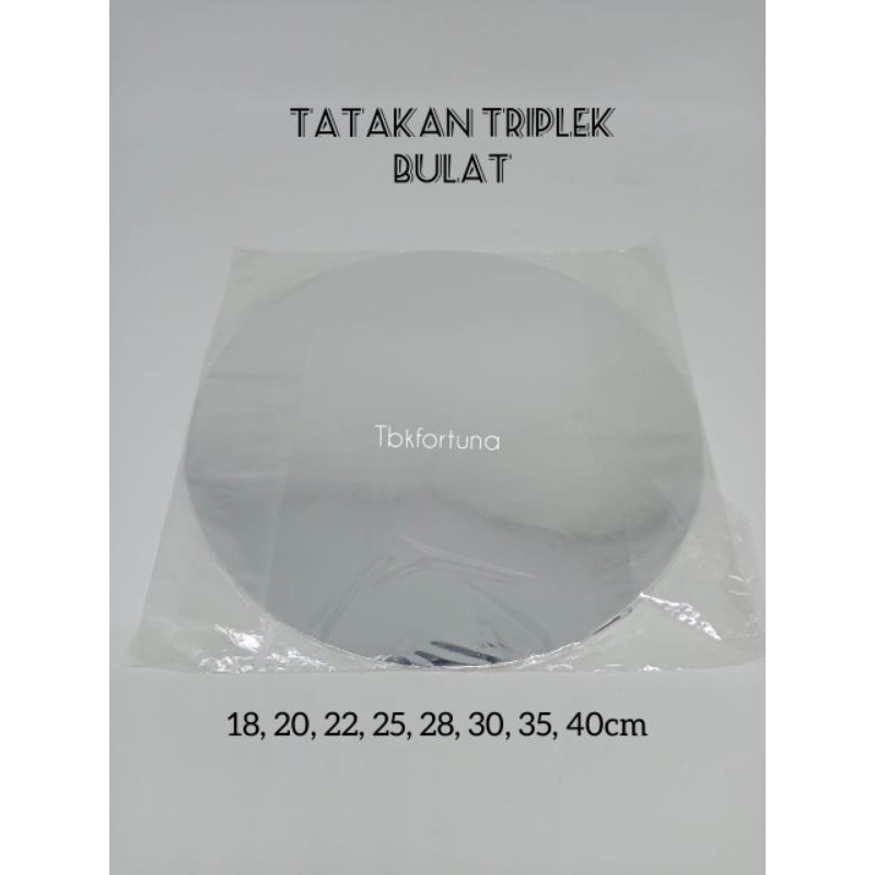 Tatakan Silver Persegi/Bulat ukuran 25cm