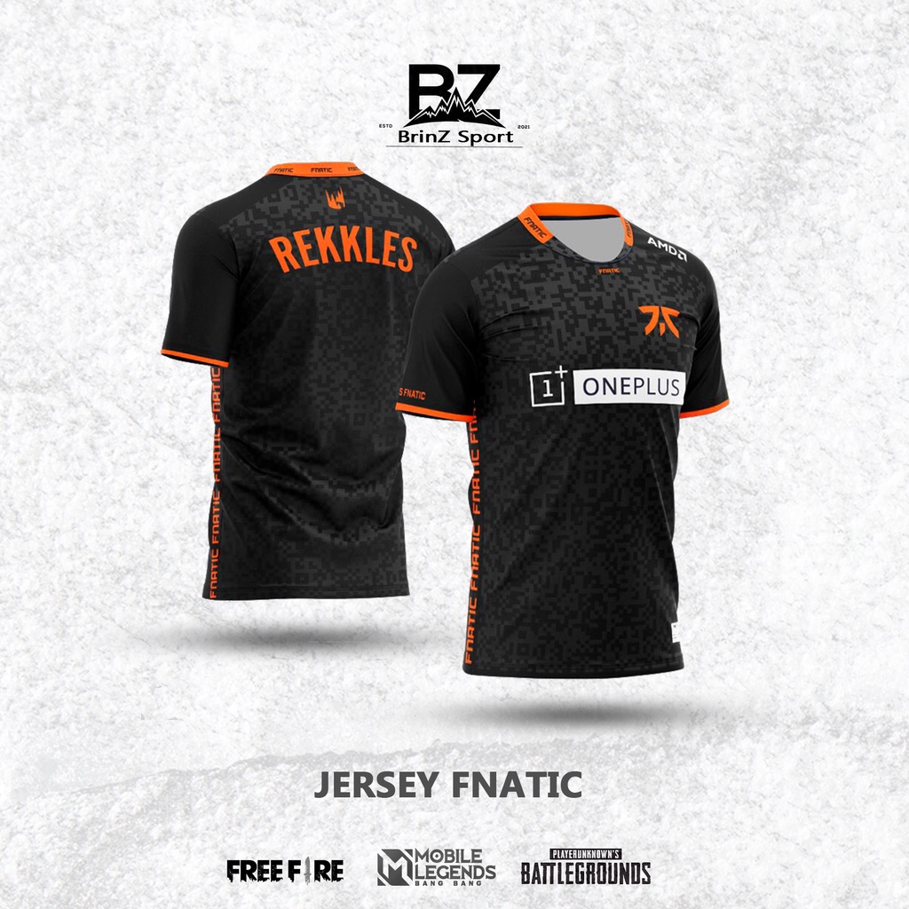 JERSEY T-SHIRT TEAM FNATIC GAMING DOTA2 NEW EDITION FREE QUES NICKNAME