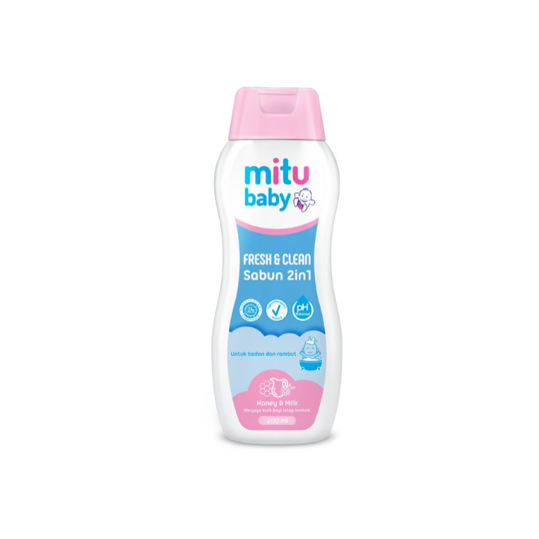 Mitu Baby Sabun Shampoo  2in1 Botol 200ml