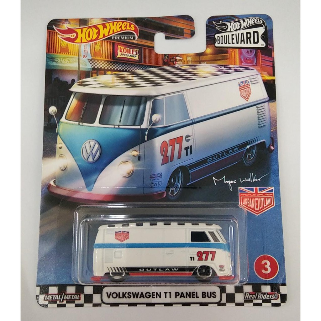 Diecast Hot Wheels Boulevard Mix A Volkswagen T1 Panel Bus White VW T 1 HW Mobil Hotwheels Mainan