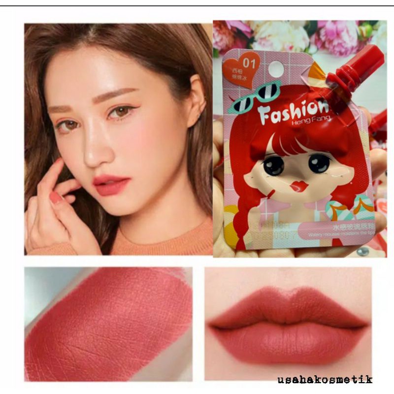 PROMO ECER LIP GLOSS MATTE  HENGFANG  FASHION SASET NO.H7054