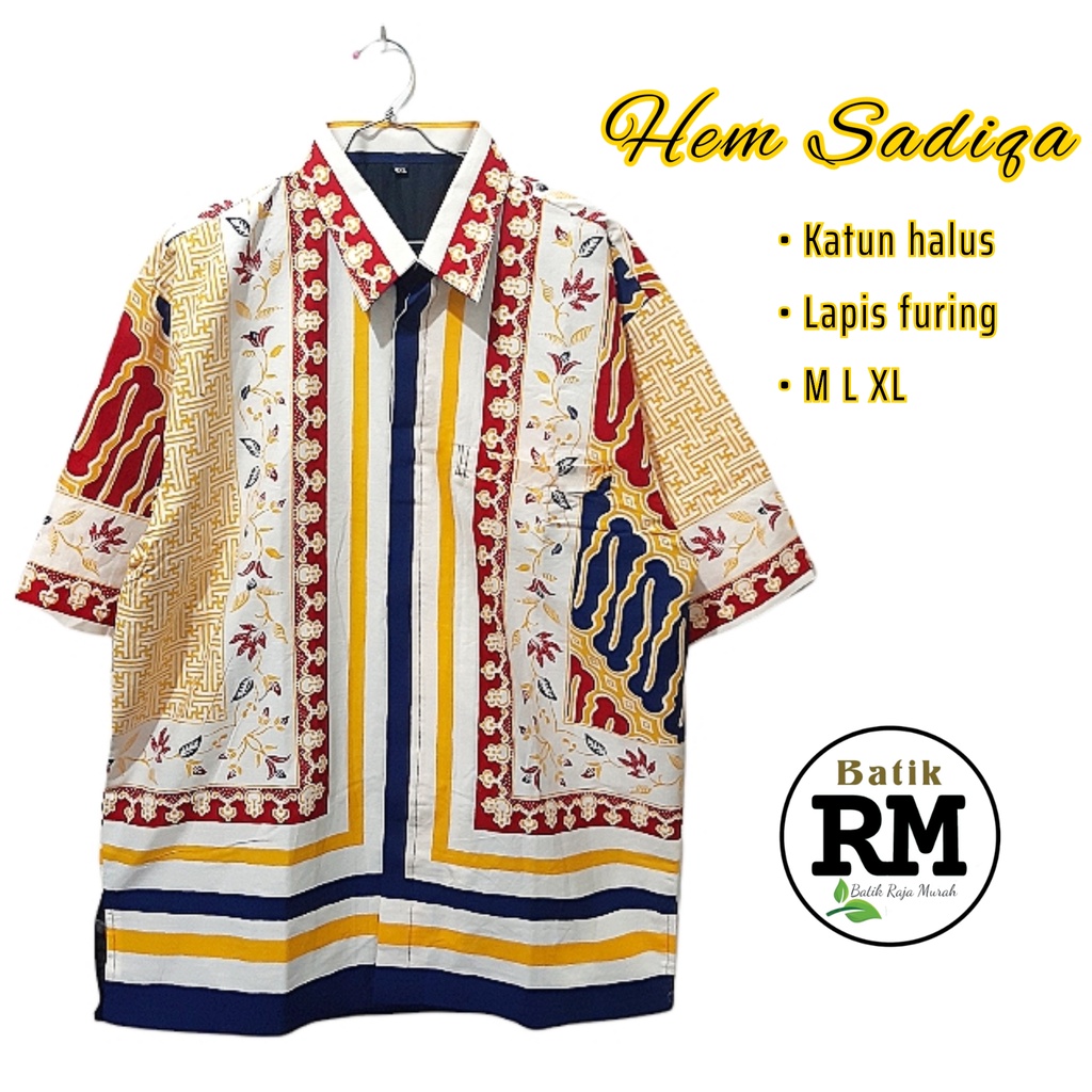 Tunik sadiqa lapis tricod dan hem  sadiqa lapis furing batik solo tunik kerja tunik wanita