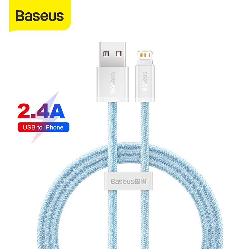 BASEUS KABEL DATA DYNAMIC FAST CHARGING 2.4A CABLE USB TO IPHONE LIGHTNING