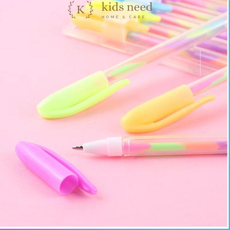 

(Z3U1) Pen Gliter Warna Rainbow/bolpen jel pelangi/drawing pen warna/Blink pen 12 pcs //Sudah@ready