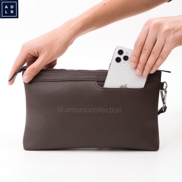 Hand Bag Pria Wanita | Tas Tangan | Pouch | Clutch Tas Gadget Hand Bag | Wristlets Hand bag | Brozovic Hand Bag by Arnold Leather