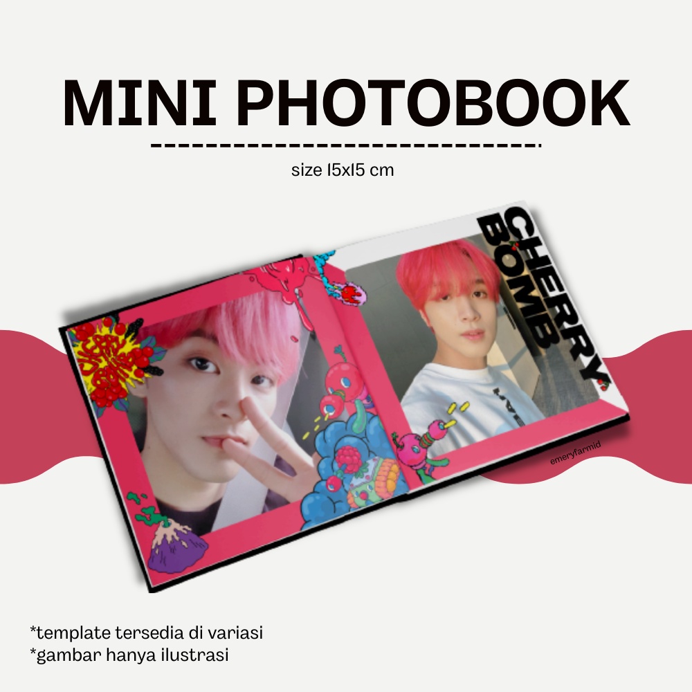 Print / Cetak Mini Photobook size 15x15 cm