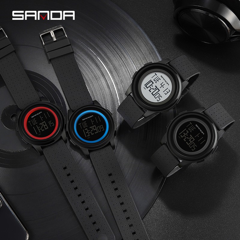 SANDA 337 Jam Tangan Pria Digital Shockproof Tali Rubber Anti air WATCHKITE WKOS