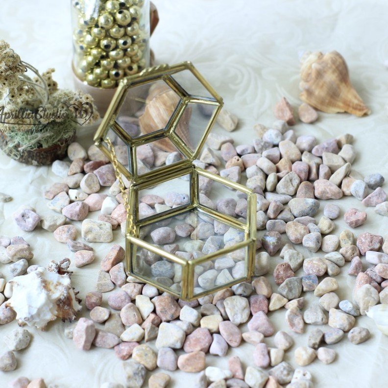 Kotak Perhiasan | Ringbox Terarium Mini Diamond S6