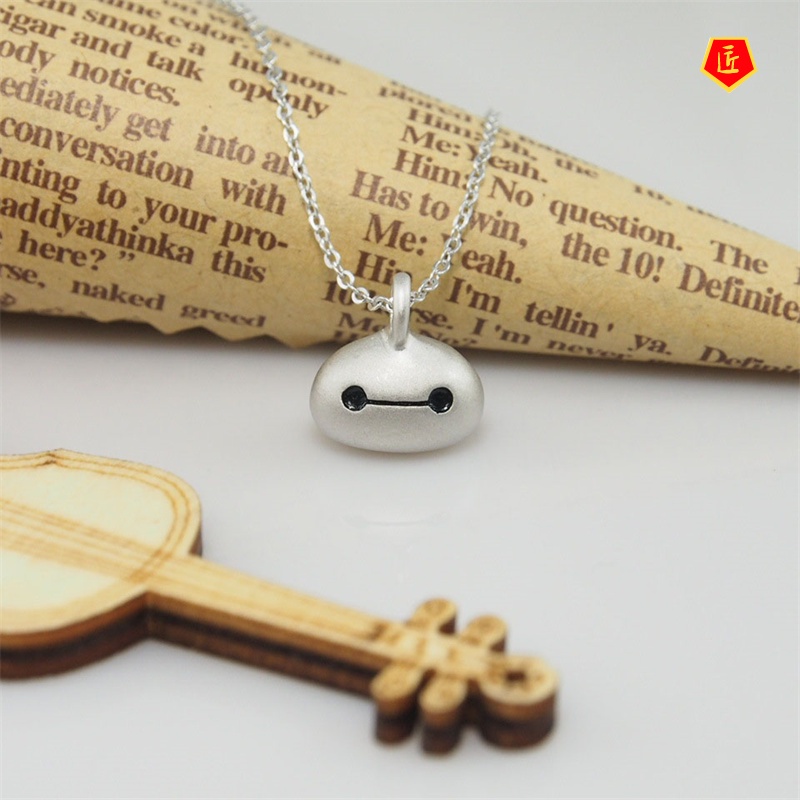 [Ready Stock]Cartoon Baymax Necklace Pendant Cute Fashion Couple Gift