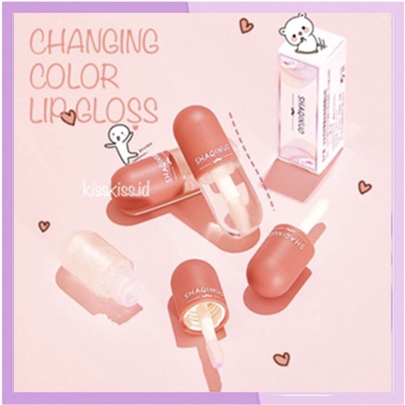 Lip Gloss Changing Colors Pelembab Bibir Lip Balm Berubah Warna Shaqinuo Membuat Bibir Menjadi Lembab Dan Pink Alami  XX022