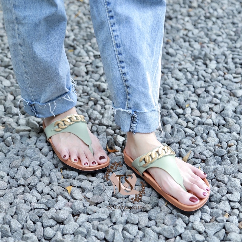 Sandal Japit Motif Rantai Best Seller Import Mokaya 8059 dan LCR 2177-5