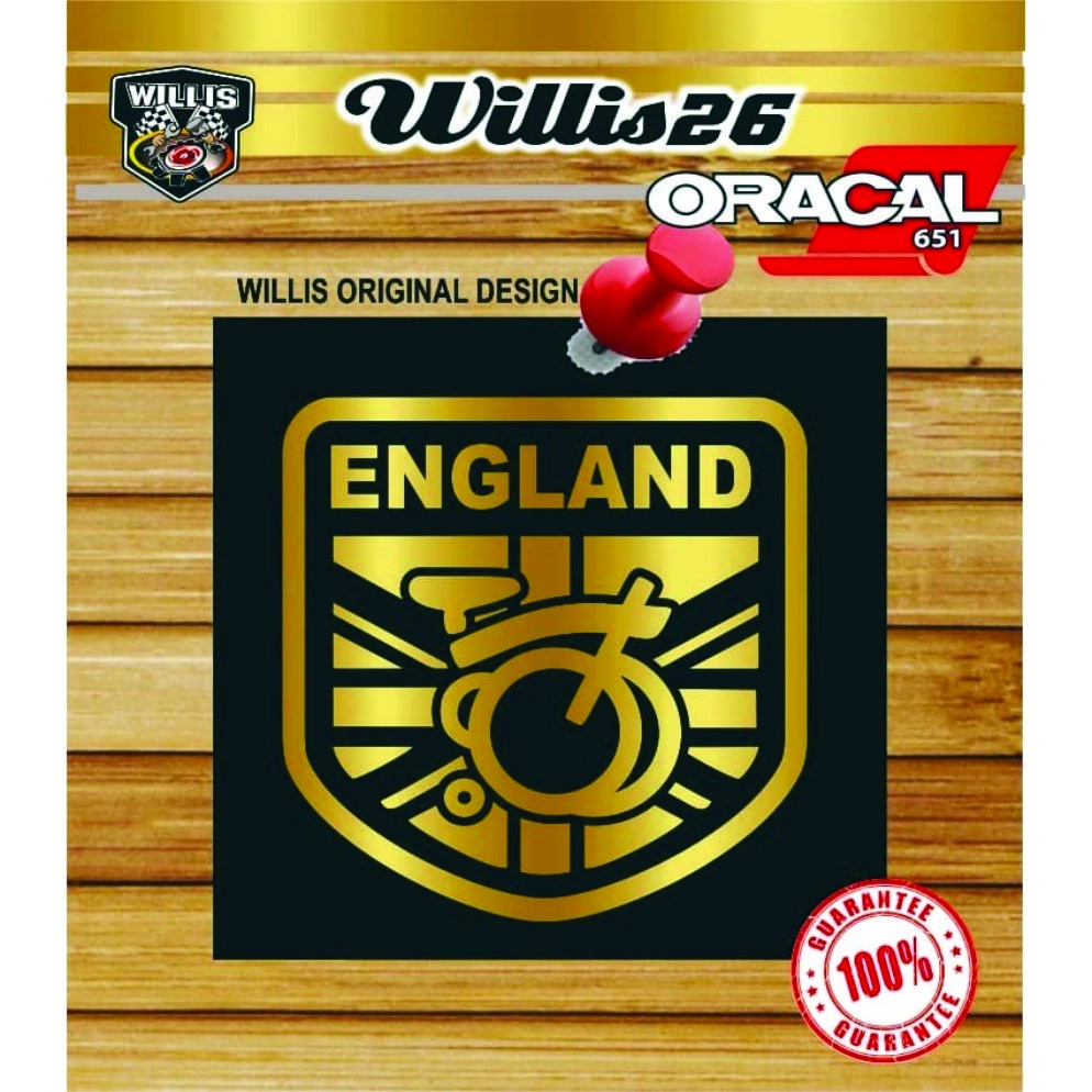 CUTTING STICKER FRAME SEPEDA INGGRIS EMBLEM ENGLAND BROMPTON 05