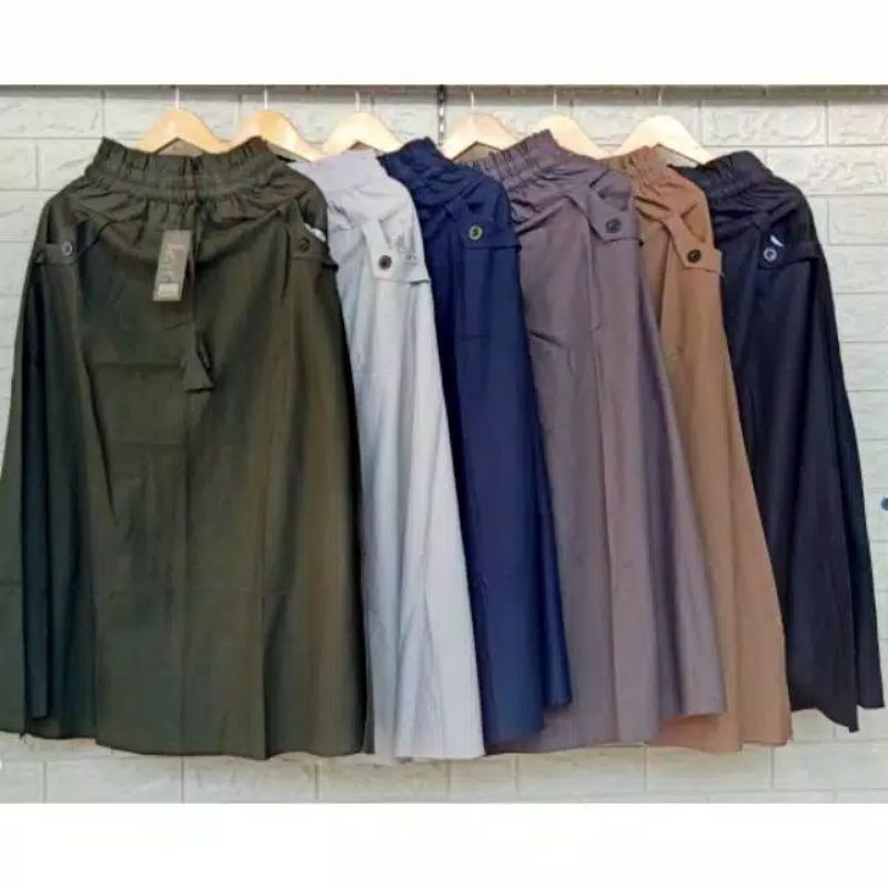 Rok Panjang Bahan Katun Cigaret Tebal 02