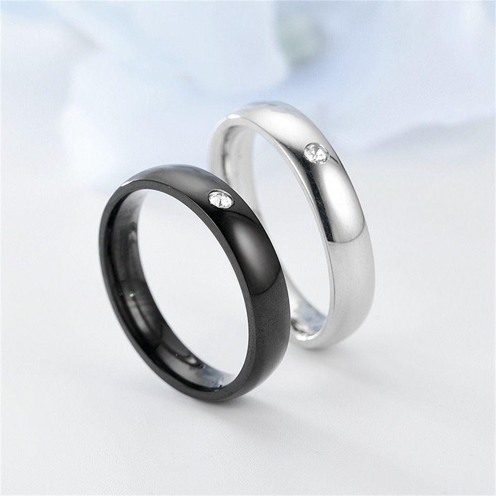 Preva Cincin Couple Fashion Titanium Steel Vintage Kristal Boho