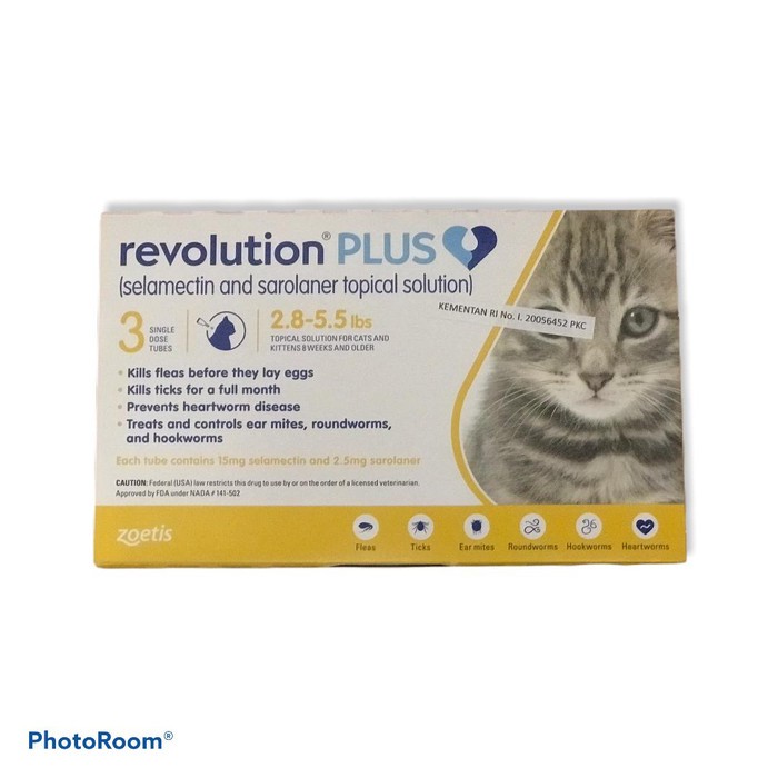 OBAT KUTU KUCING REVOLUTION PLUS CAT KITTEN (HARGA UNTUK 1 TUBE)