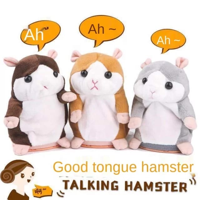 Mainan anak Talking Hamster Boneka Imut Bisa Bicara Peniru Suara dan Goyang / karakter hamster