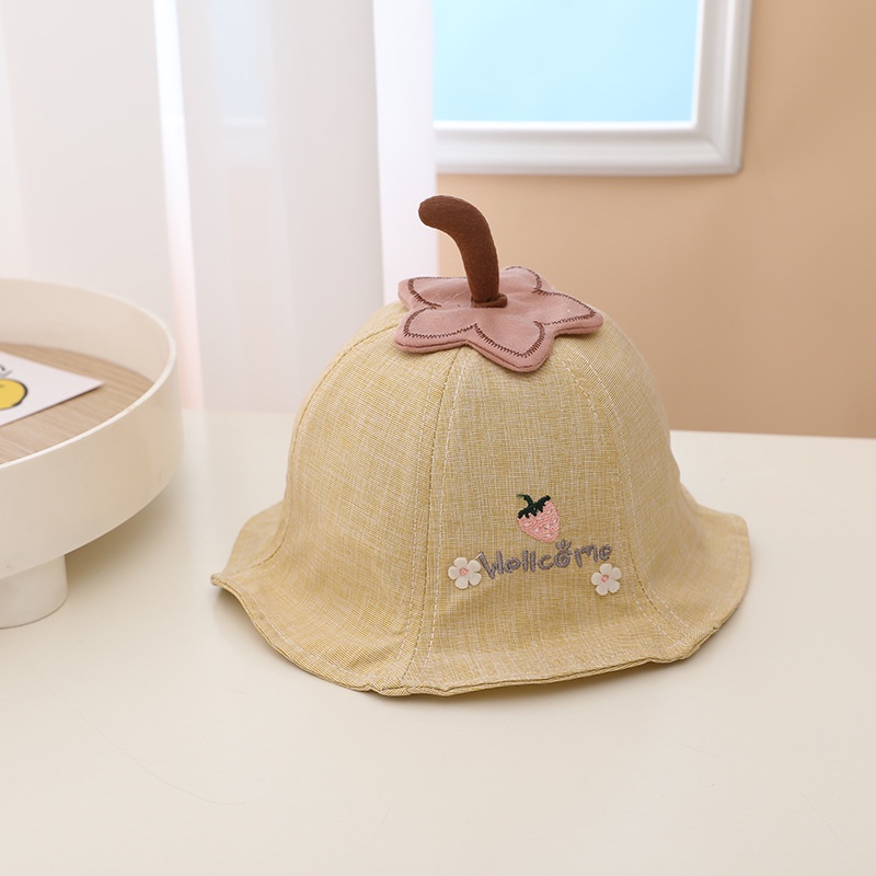 Halomam - Bucket Hat Strawberry ( Topi Bucket Bayi / Topi Bucket Anak Motif )-1