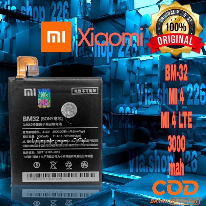 BM 32 BN32 BATERAI BATRE ORIGINAL XIOMI XIAOMI Mi4 MI 4 LTE 4LTE lite BATTERY ORI ORY Batu HENDPHONE