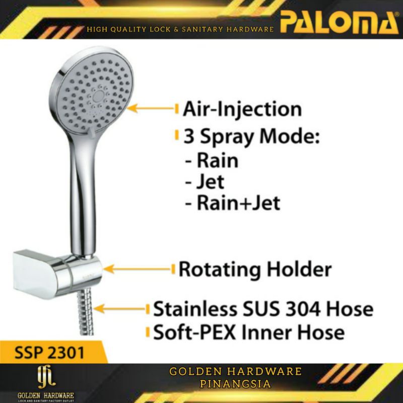 PALOMA Hand shower set Shower mandi set SSP 2301