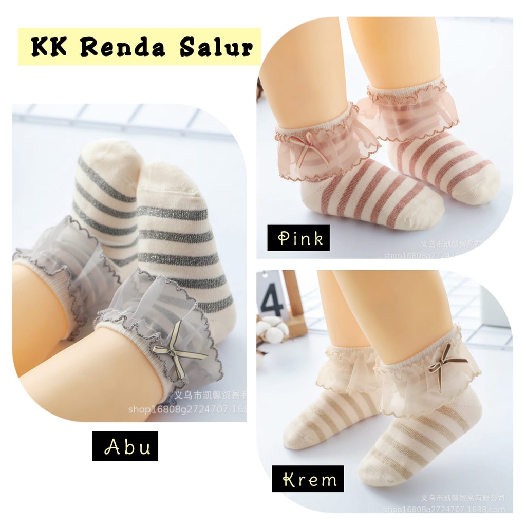 Kaos Kaki Renda Bayi Baby Socks Kaos Kaki Newborn Kaos Kaki Pendek Bayi Baru Lahir