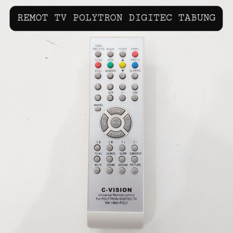 REMOT TV POLYTRON DIGITEC TABUNG