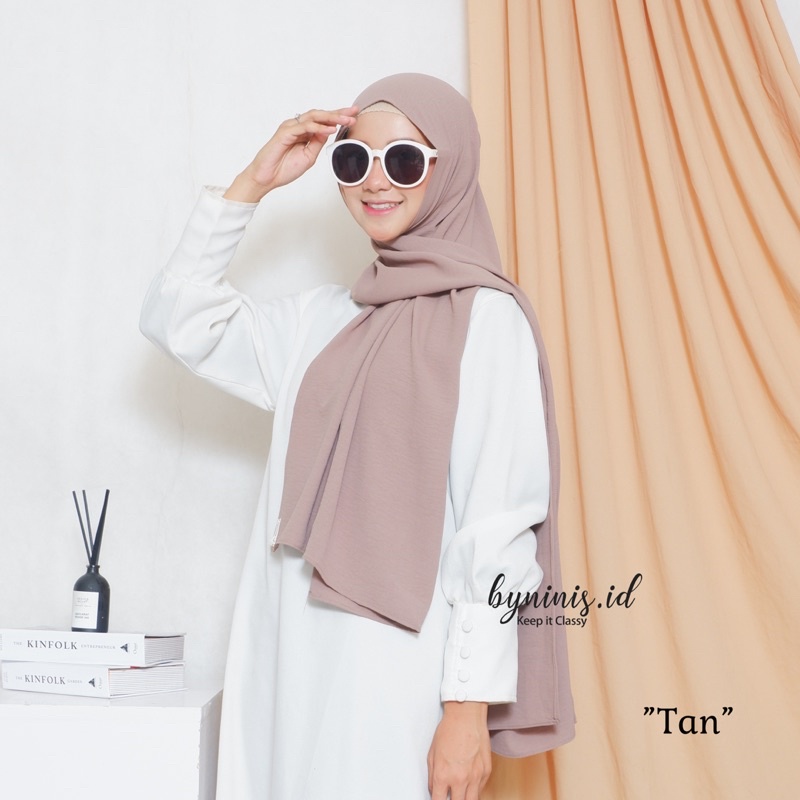 Pashmina airflow bahan katun premium crinkle airflow