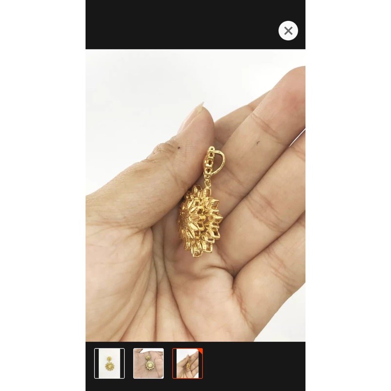 Liontin matahari llapis 24k