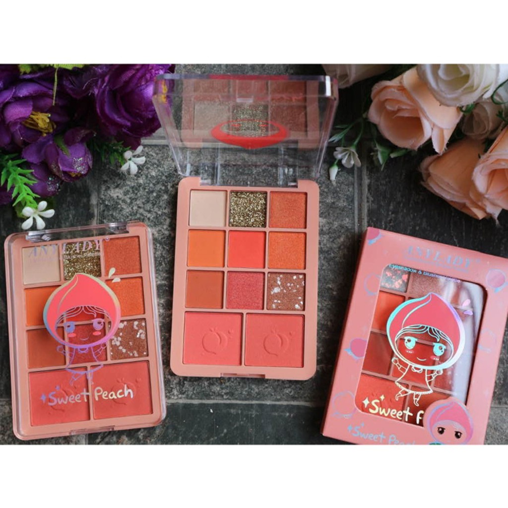 ANYLADY EYESHADOW &amp; BLUSHER PALLETE / EYESHADOW SWEET PEACH