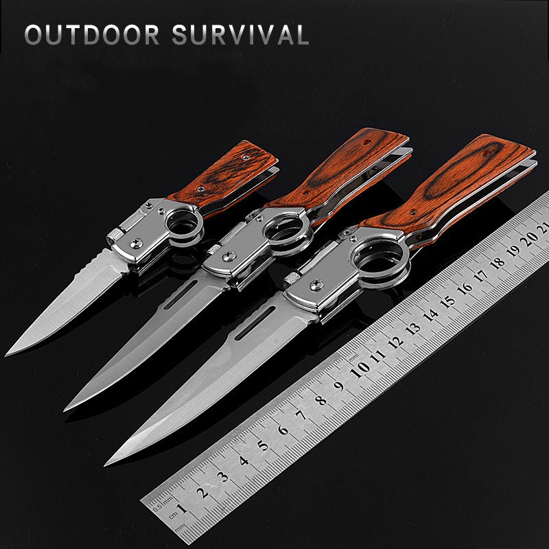 Mini Pocket Knife Stainless Steel Titanium Tactical Knife Multi-tool Survival Hiking Switching