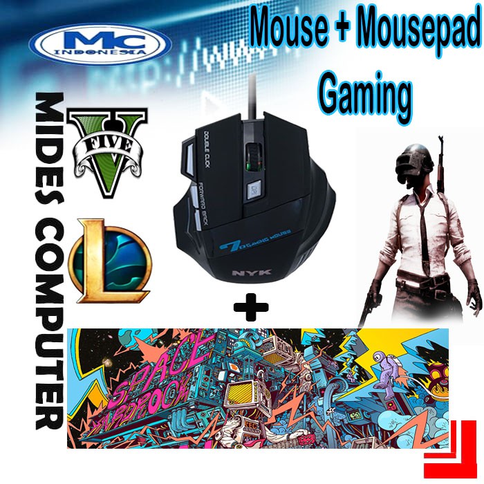 Paketan Mouse Gaming NYK G-07 + Mousepad