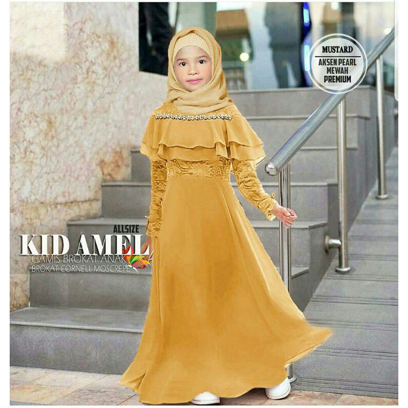 Kid Amel Pearl Dress Dress Anak Gamis Anak Baju Anak Gamis Pesta Anak Grosir Tanah Abang Free Ongkir Shopee Indonesia