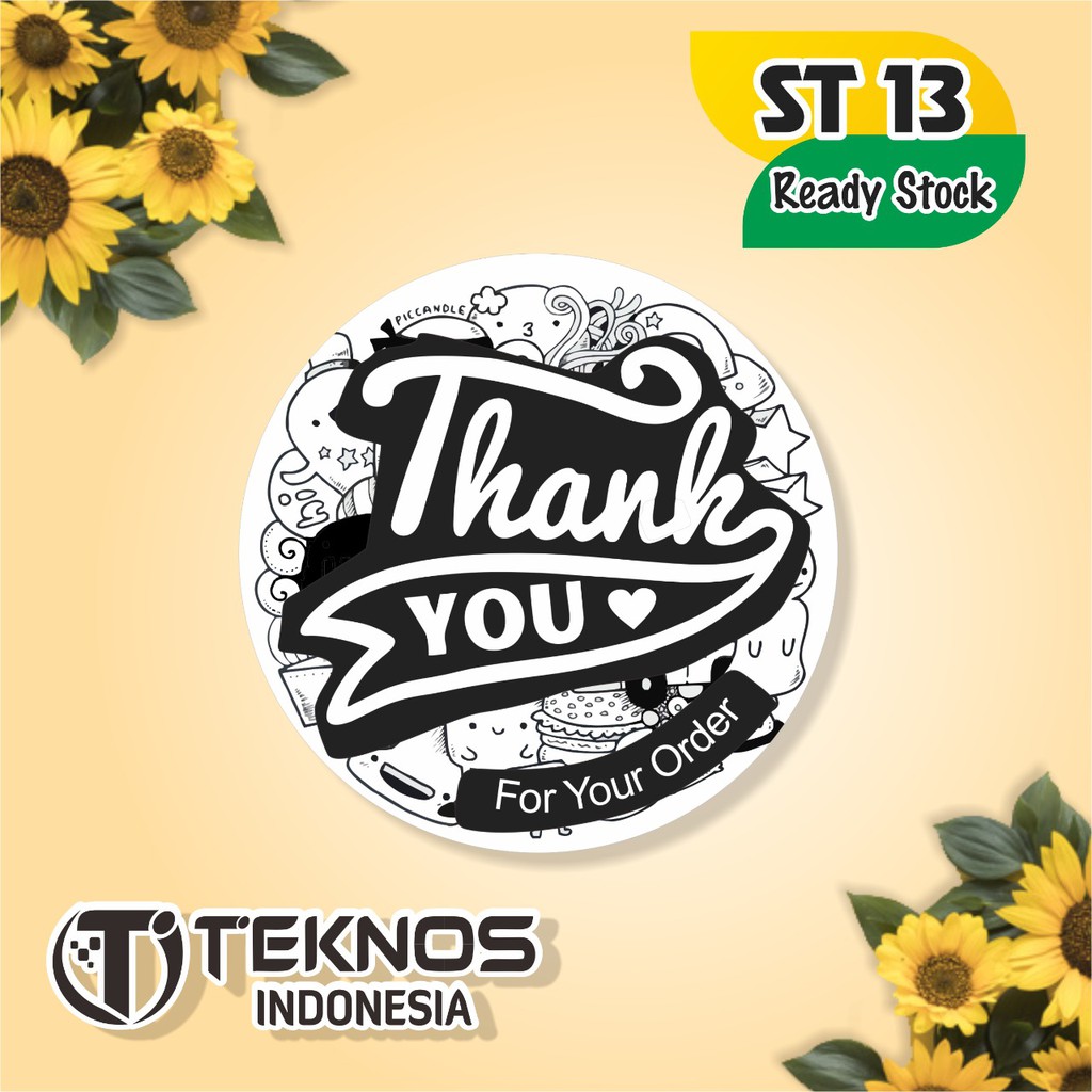 

[75 PCS] STIKER THANK YOU FOR YOUR ORDER ST 13 MURAH