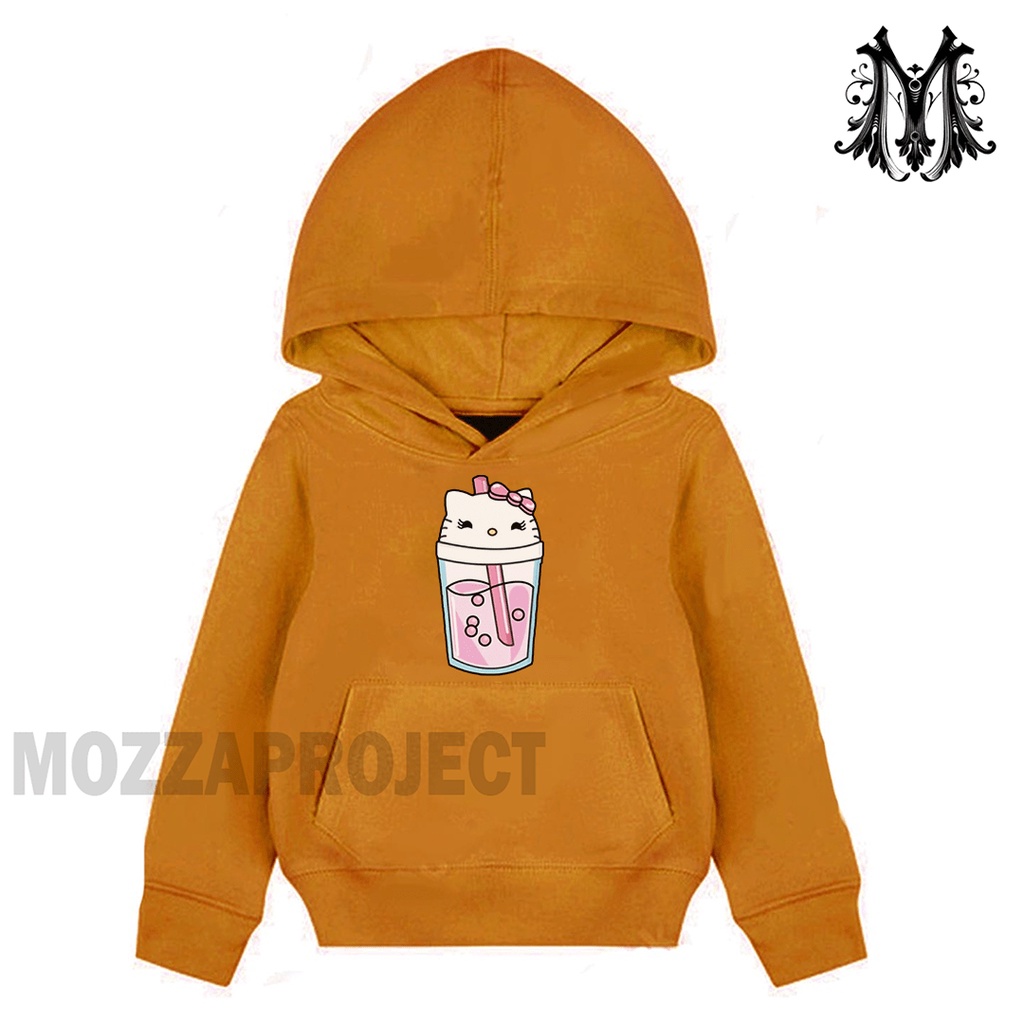 Sweater Anak Laki Laki dan Perempuan  Hello Kitty Boba Hoodie Anak Hello Kitty Boba