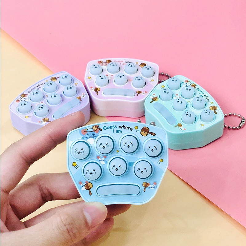 Gantungan Kunci Bentuk Hamster Mini Dengan Lampu Led Untuk Anak / Dewasa