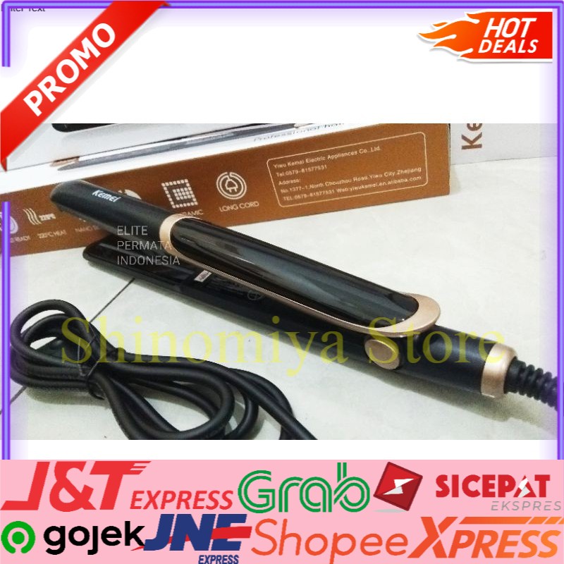 Tourmaline flat Infrared ion / catokan rambut / alat pelurus rambut KEMEI 2219