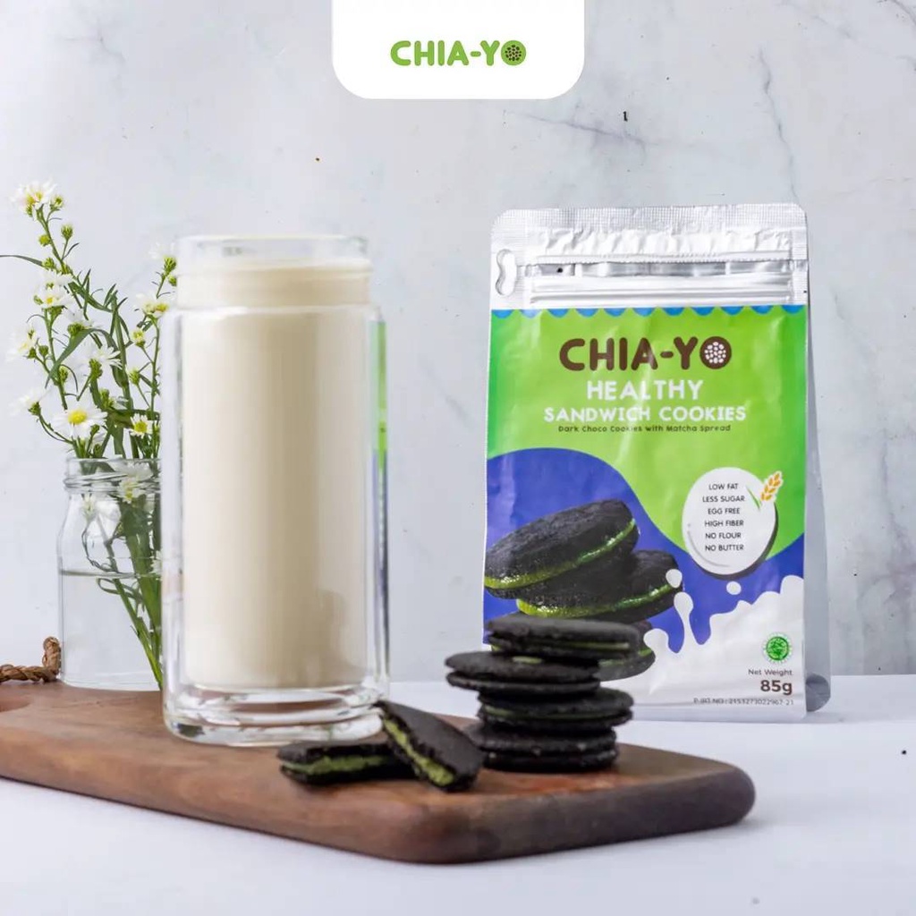 CHIAYO SANDWICH HEALTHY COOKIES HIGH FIBER | SNACK SEHAT RED VELVET CHOCO COFFEE MATCHA