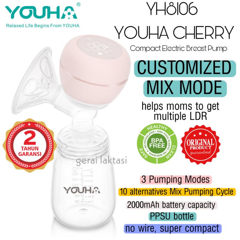 YOUHA Cherry Compact Electric Breast Pump YH-8106