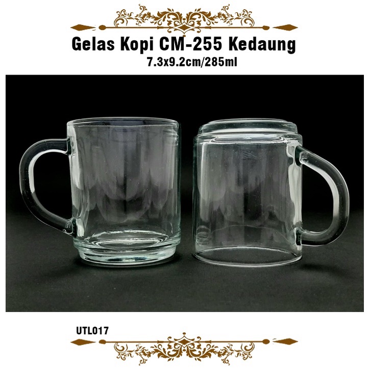 [6pcs] Gelas Kopi CM-255 Kedaung 285ml